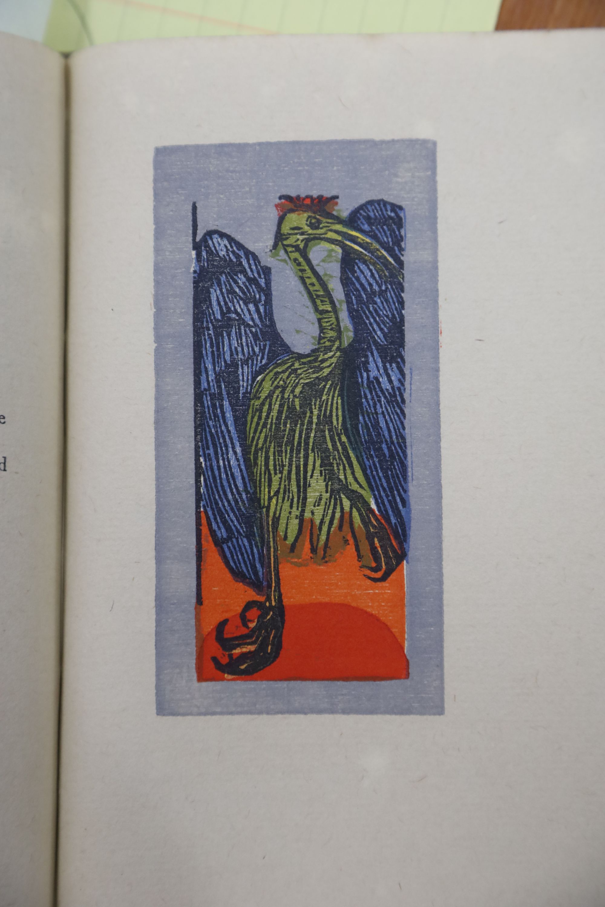 Hughes, Ted - A Primer of Birds, signed in pencil by poet and artist, number 202 of 250, on Japanese paper, illustrated, with 6 woodcut